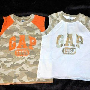 New Baby Gap 2 Years 2T Camo Sleeveless Tank Tops Boys set of 2